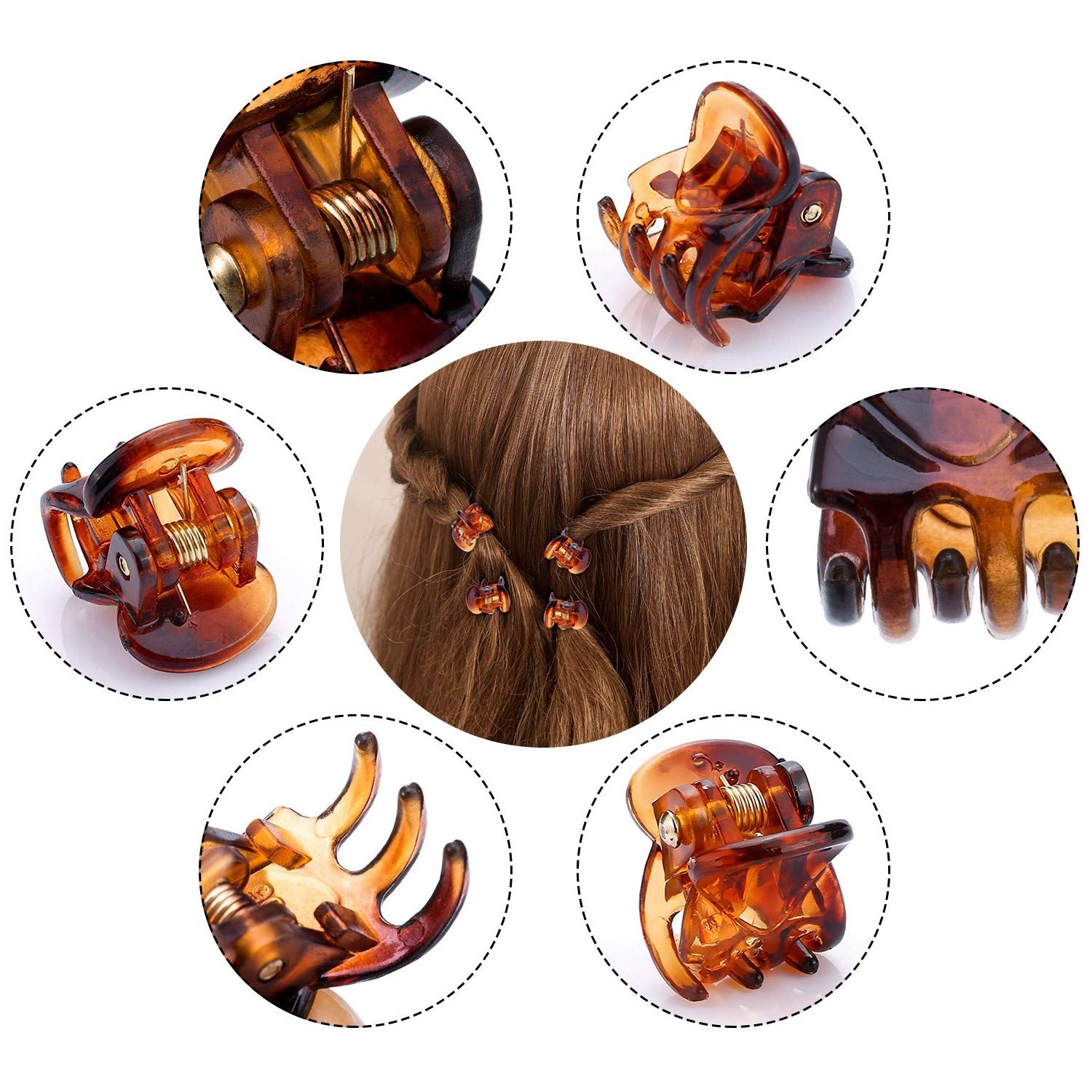 Amazon.com : Mini Hair Claw Clips for Girls and Women, Funtopia 72